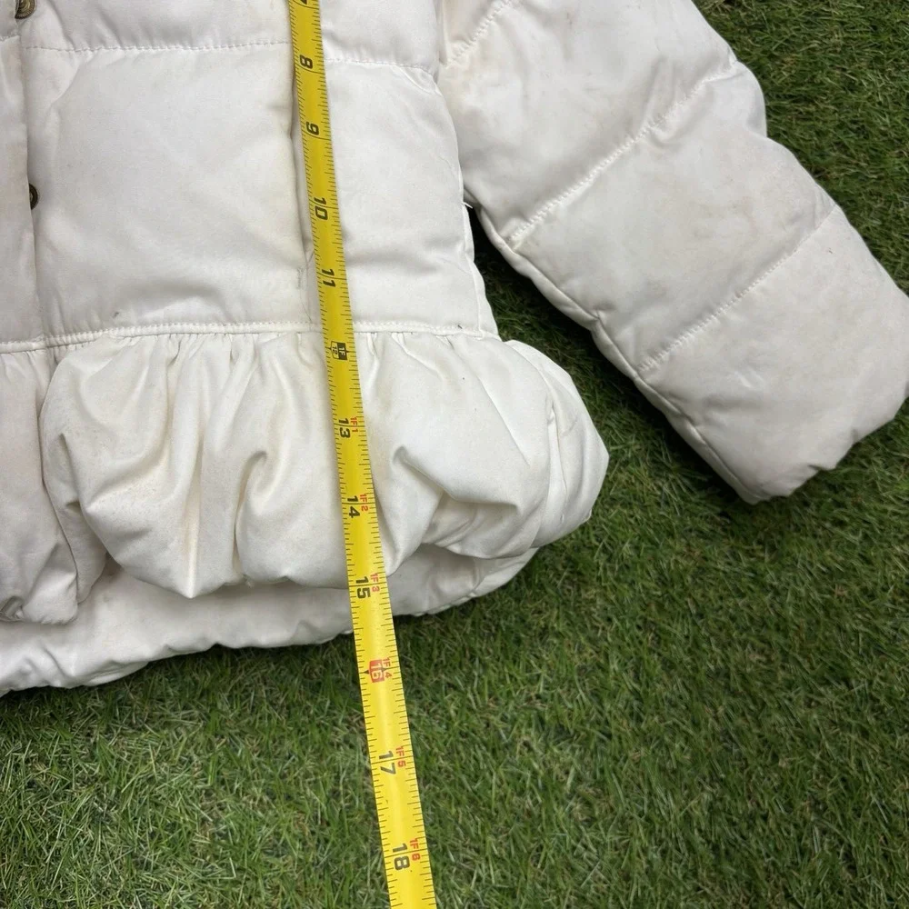 Ralph Lauren Down Jacket Girls 4T Kids Toddler Hooded Peplum Ski Coat Winter